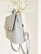 Batohy - Vanessa backpack šedá s tkanou látkou - 17406856_