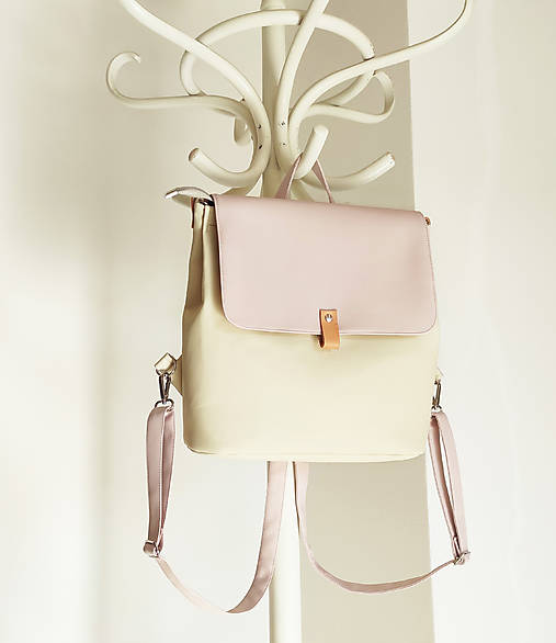 Batohy - Vanessa backpack lasturová se smetanovou - 17406874_