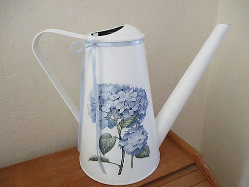 Nádoby - Kovové krhličky, tri varianty dekoru (Krhlička hortenzia) - 17407123_