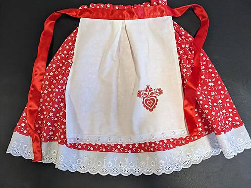 Detské súpravy - Zásterka   folk k súpravičke alebo sukničke - 17405593_