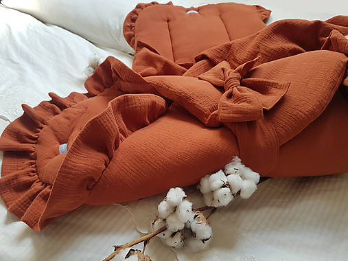 Detský textil - Mušelínová perinka (Karamelová) - 17406020_