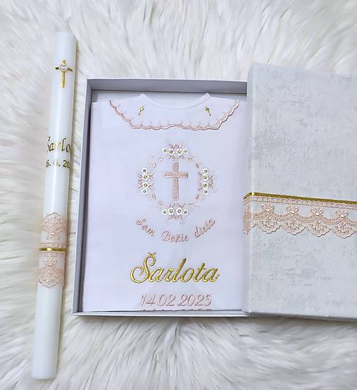 Detské oblečenie - set na krst "Božia ochrana" - 17407412_