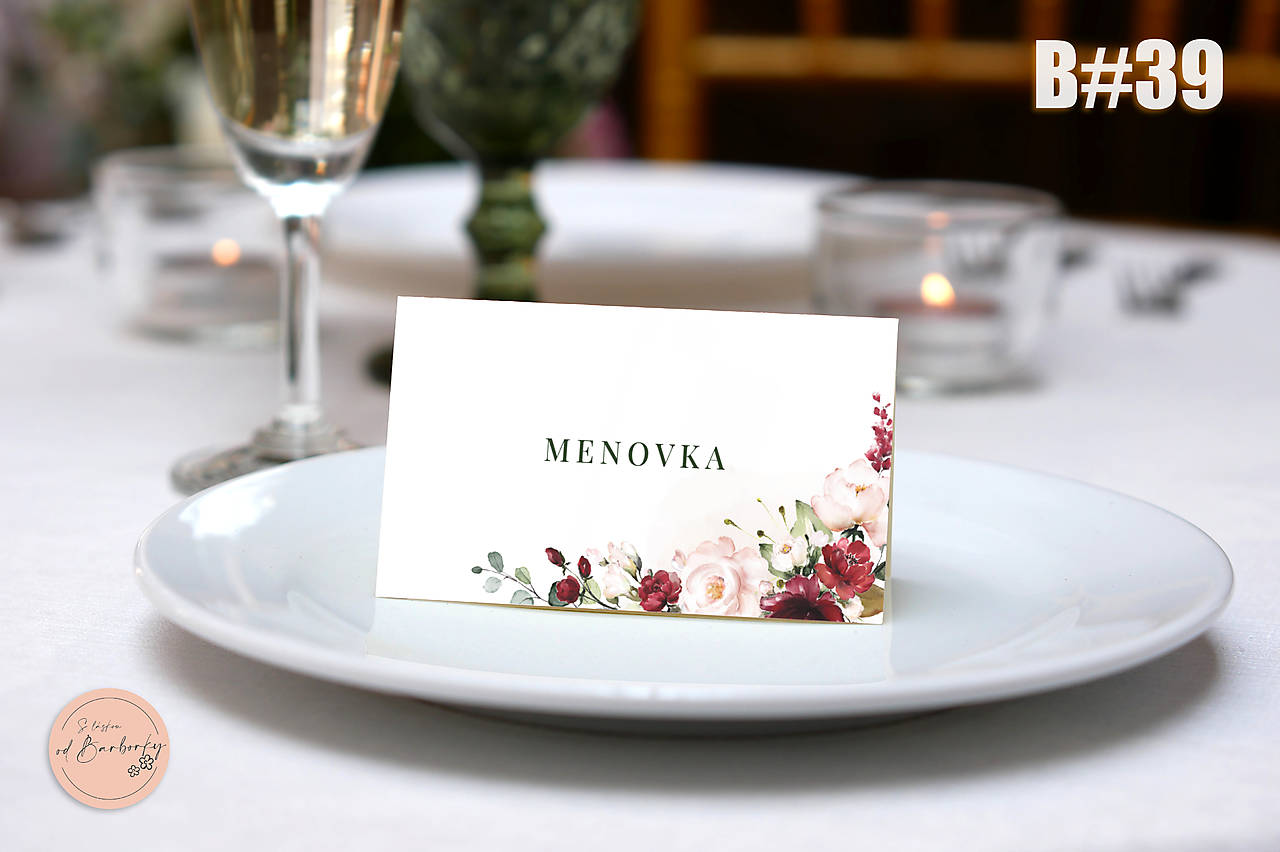 Menovka na stôl B#39