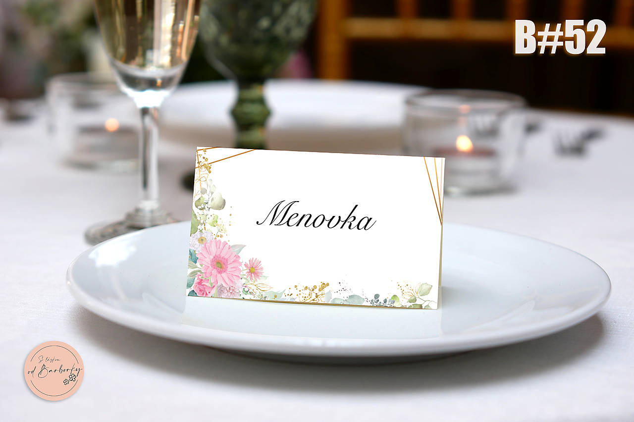 Menovka na stôl B#52