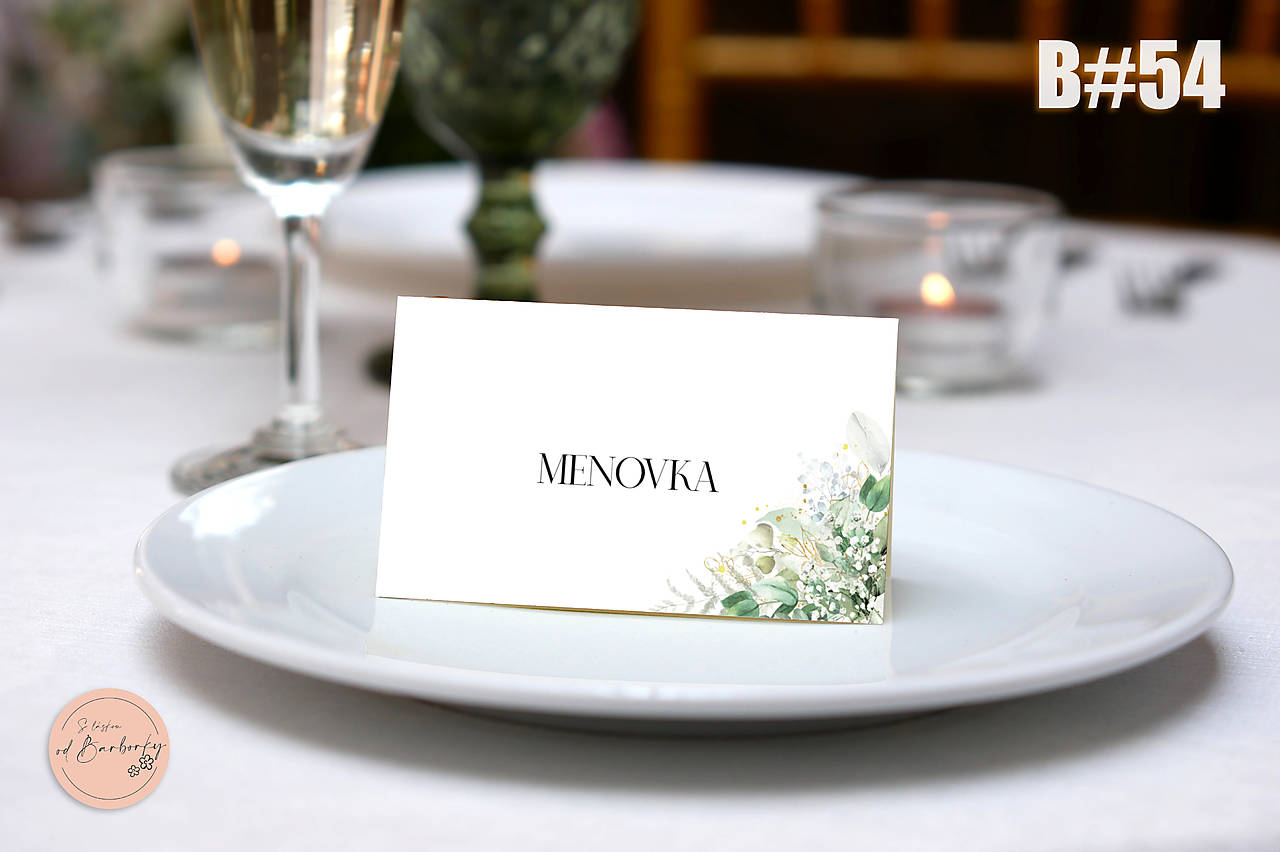 Menovka na stôl B#54
