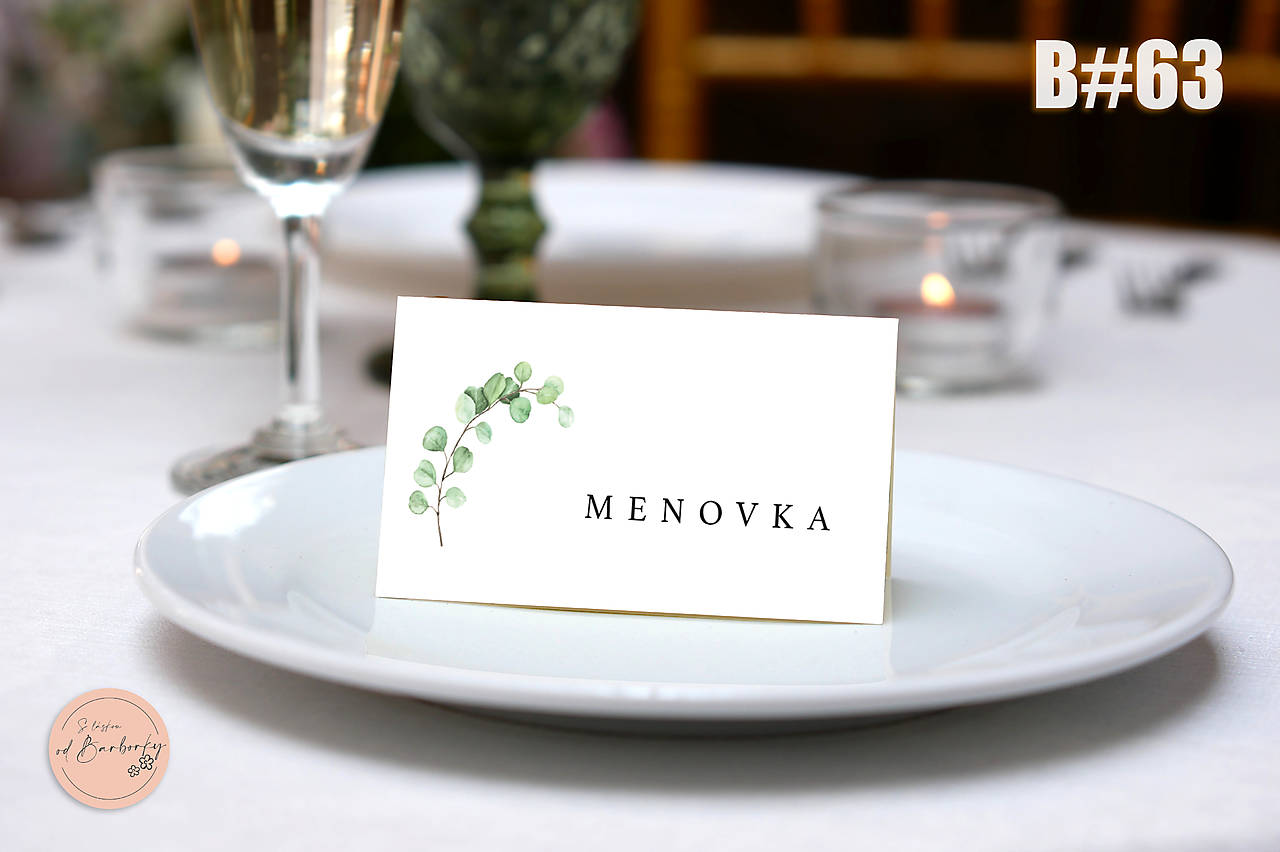 Menovka na stôl B#63