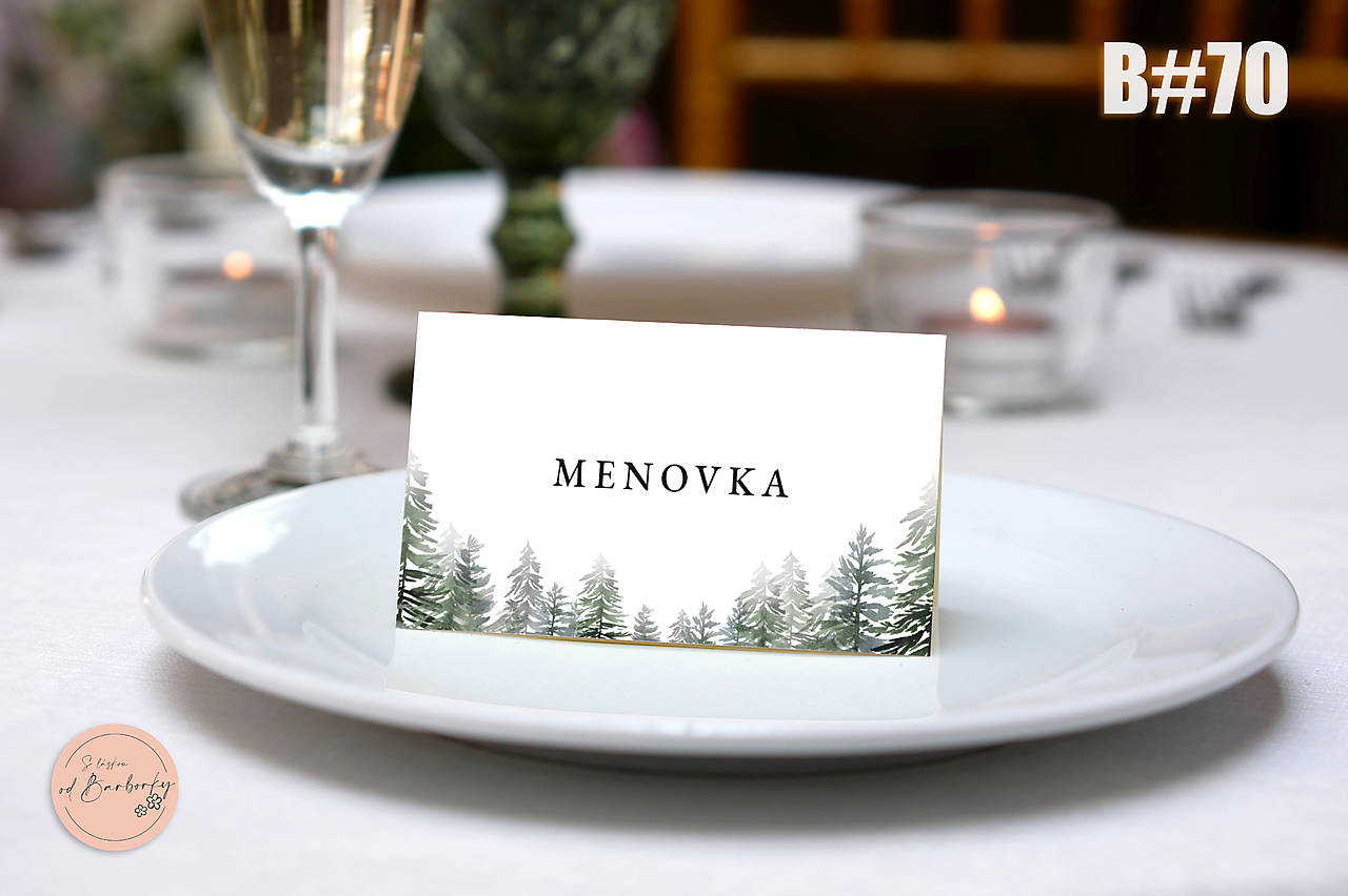 Menovka na stôl B#70