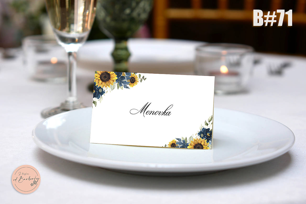 Menovka na stôl B#71