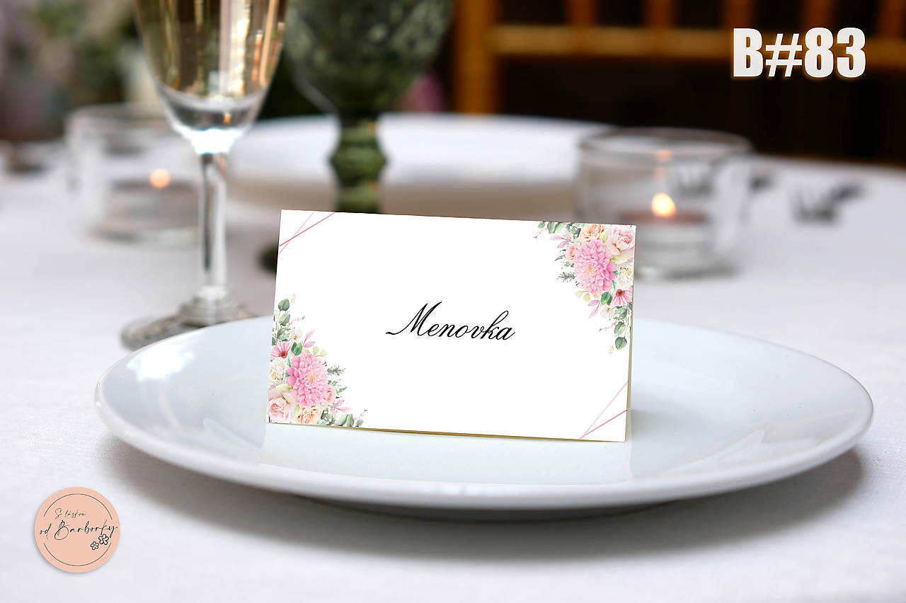 Menovka na stôl B#83