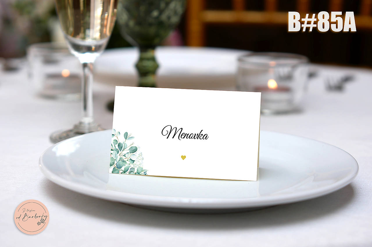 Menovka na stôl B#85A