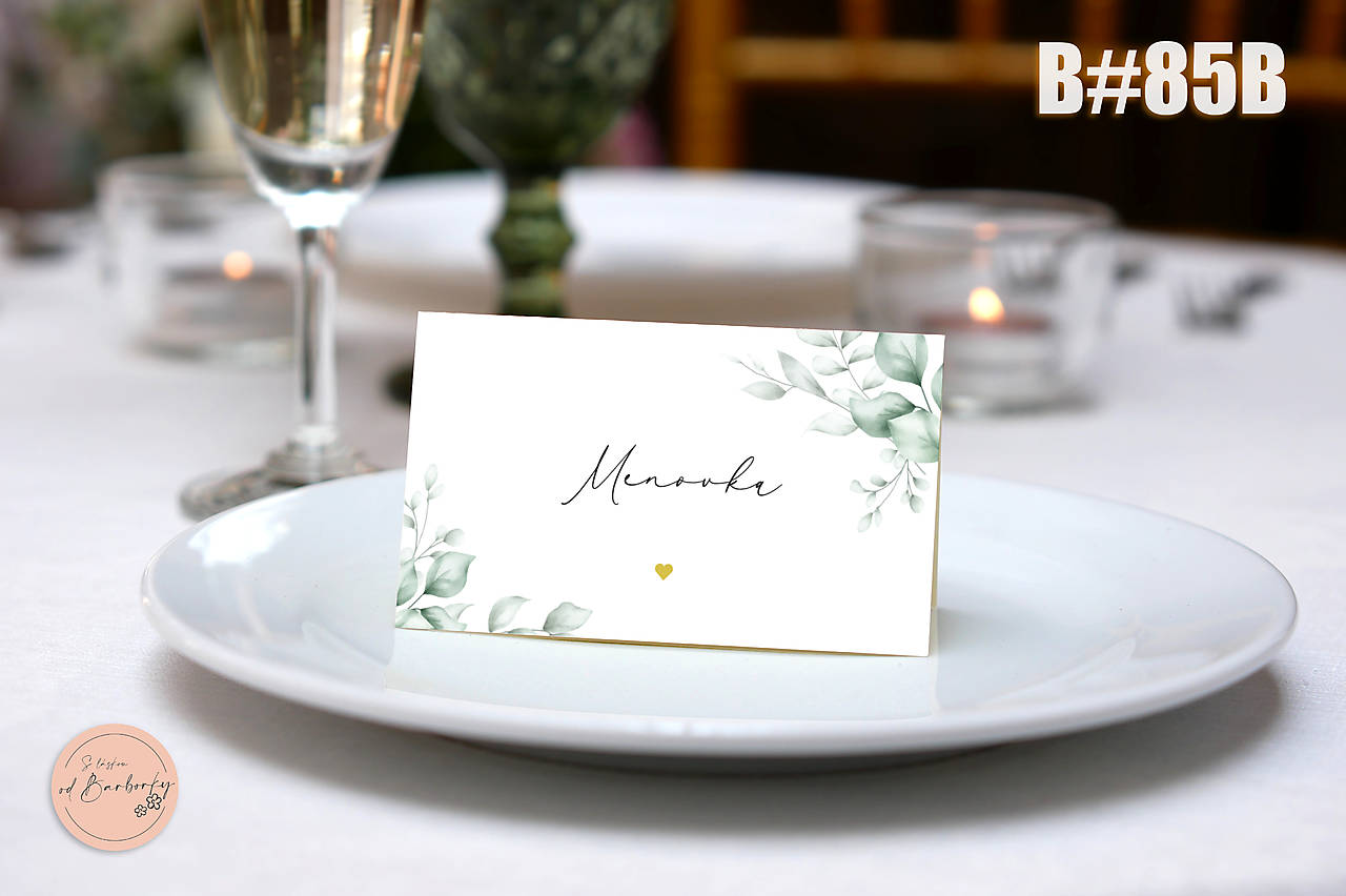 Menovka na stôl B#85
