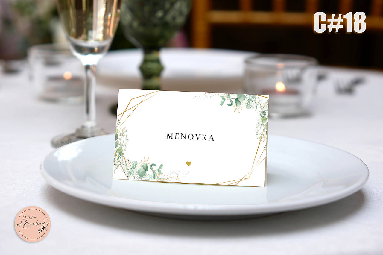 Menovka na stôl C#18