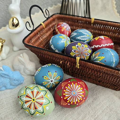 Dekorácie - Farebné reliéfne kraslice  - 17407149_