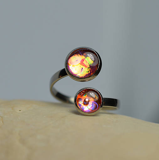 Prstene - prsteň Oranžové echo - 17407347_