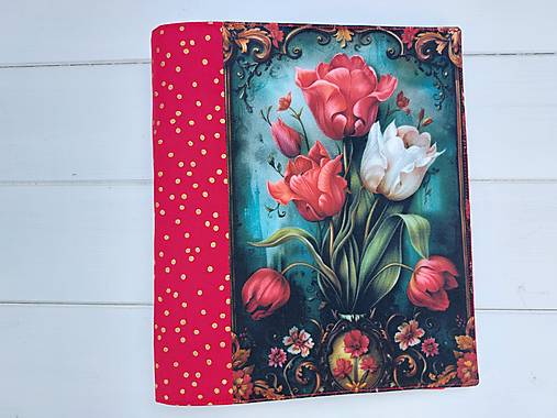 Papiernictvo - Obal na knihu Tulipány - nastavitelný - 17407518_