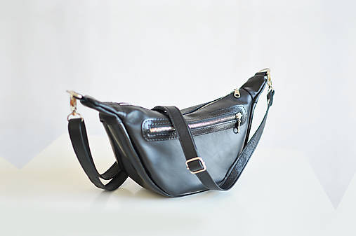 Kabelky - Bestie Bag kožená kabelka (čierna) - 17410708_