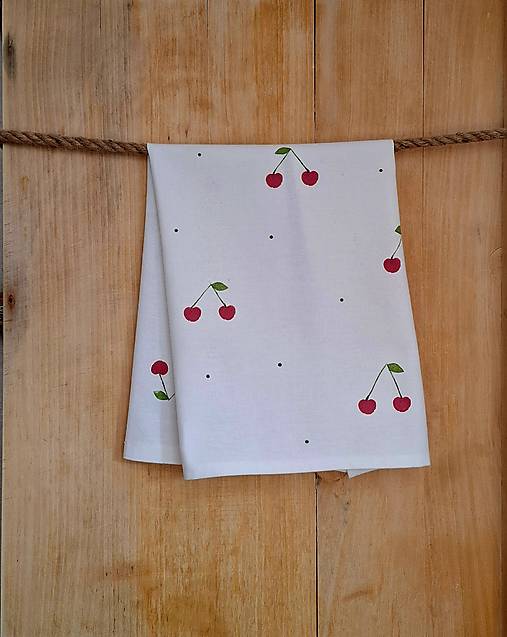 Úžitkový textil - Utierka Čerešienka (Čerešienky) - 17409301_