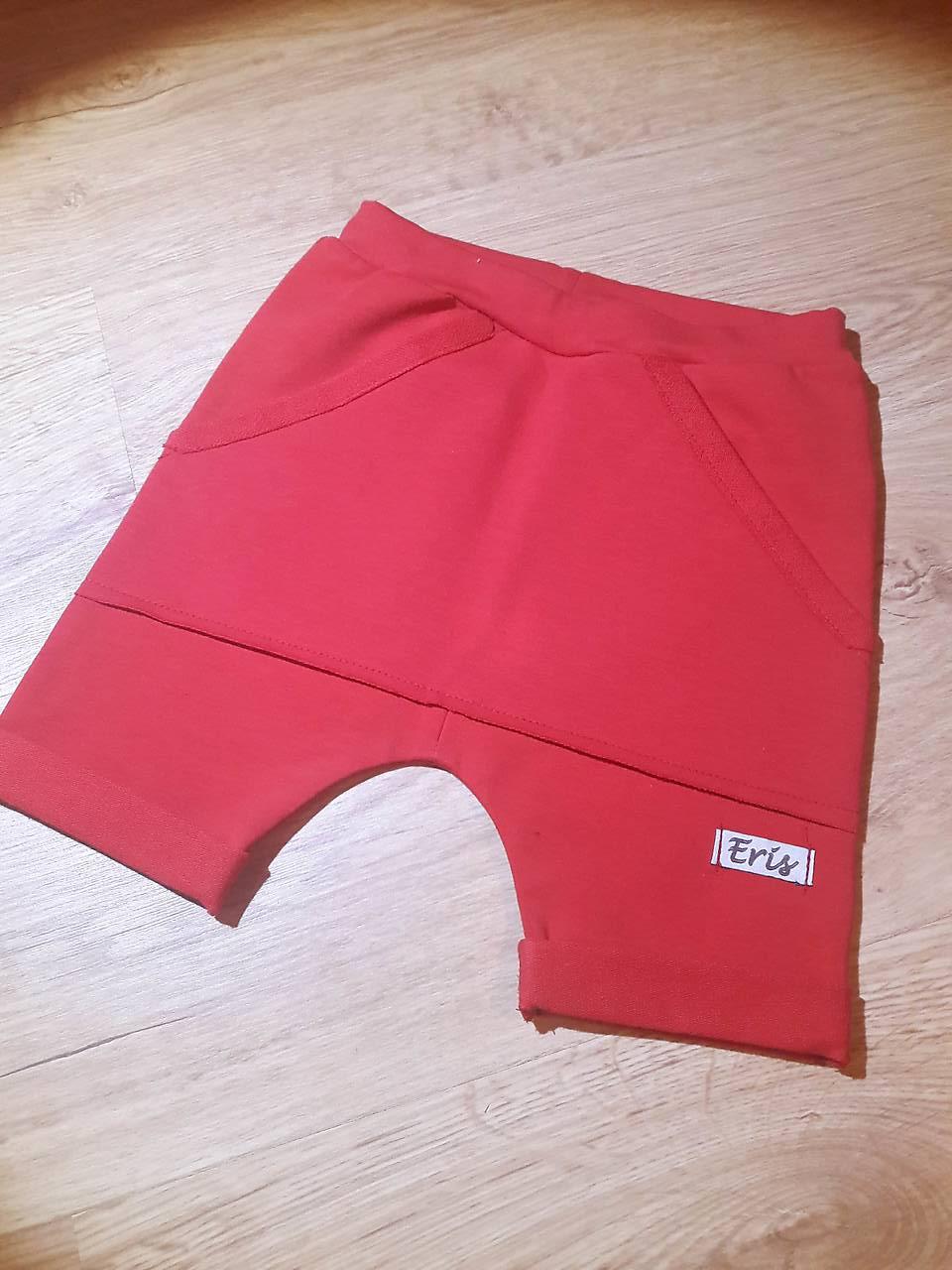 Pudlove kraťasy s predným vreckom ČERVENÉ alebo (farba podľa vlastného výberu)