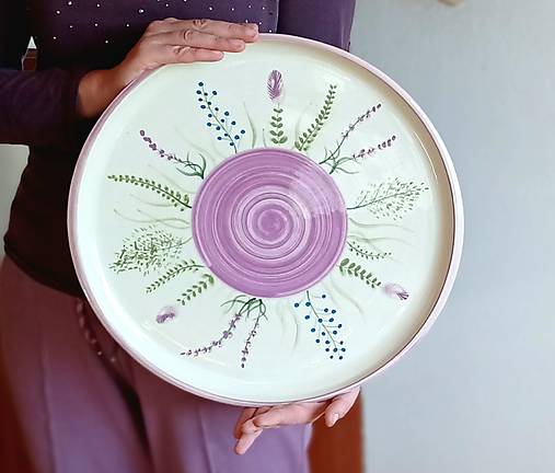 Nádoby - Podnos Lila XXL (39 cm) - 17411375_