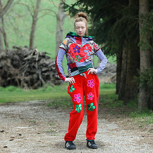 Mikiny - Origo teplakova suprava kvety - SvM - 17408710_