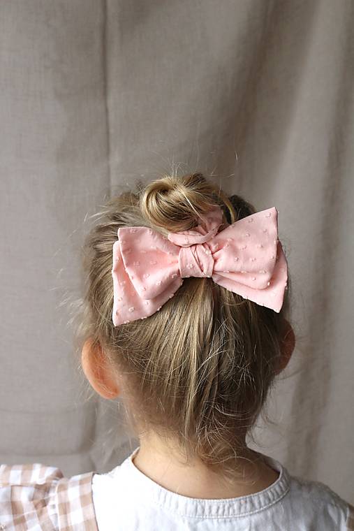 Scrunchie gumička s mašľou na drdol