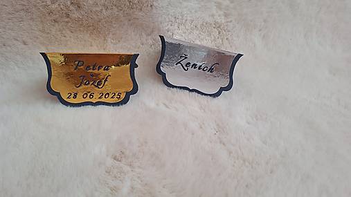 Papier - Menovka na stôl "vlnka" - 17409644_