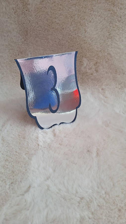 Papier - Číslo na stôl v tvare A "vlnka" - 17409659_