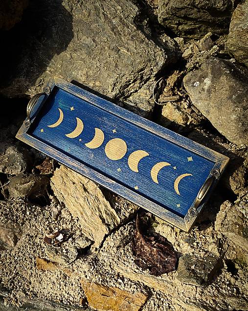 Dekorácie - Drevený podnos LUNA - 17409617_