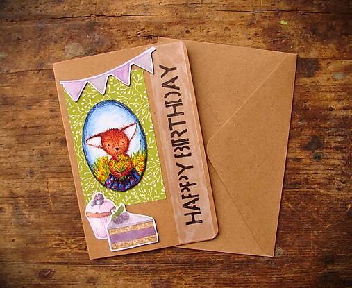 Papiernictvo - otváracia pohľadnica: "HAPPY BIRTHDAY" - 17413658_