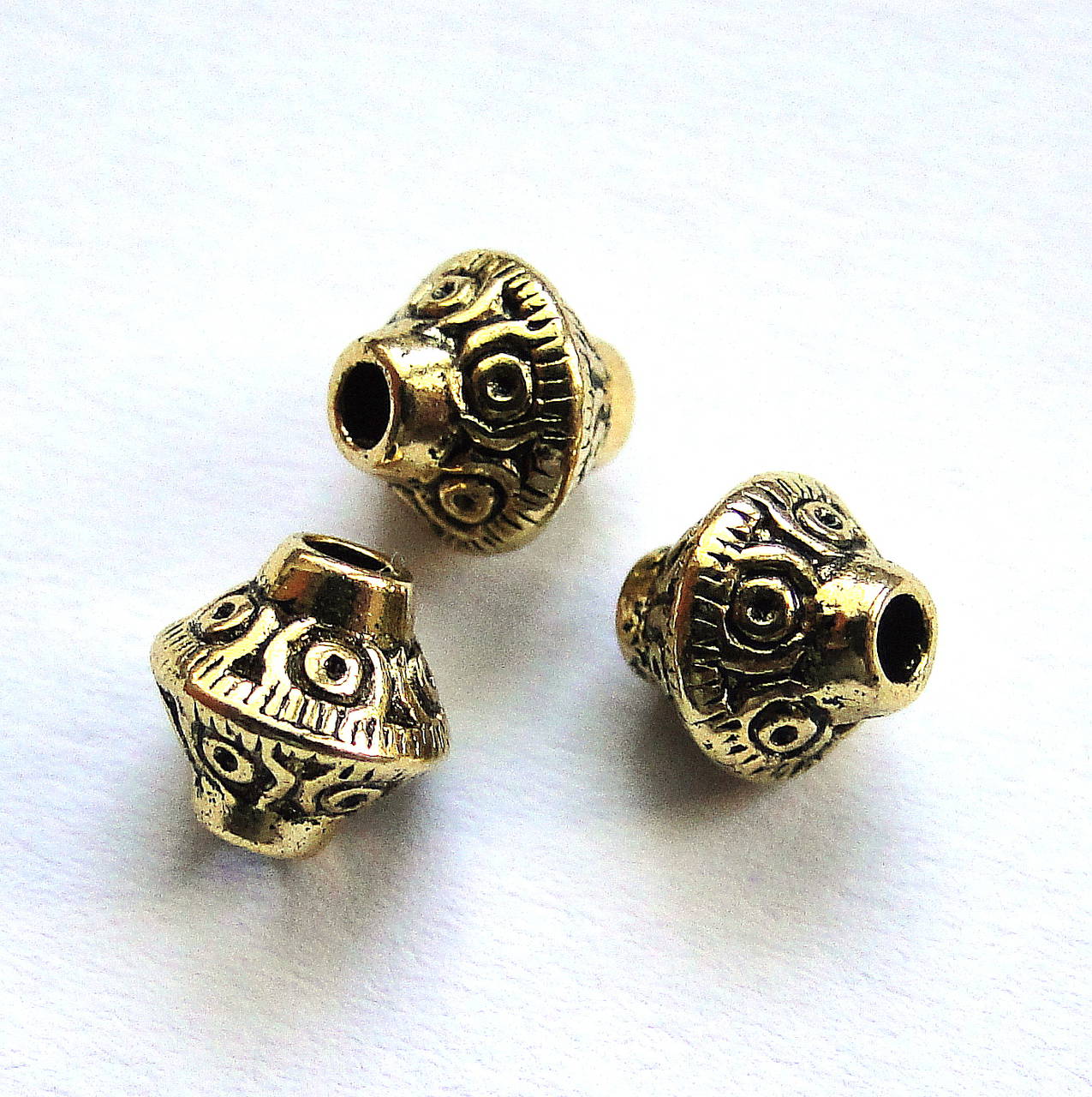 Kovová korálka 7x6mm-zlatá-1ks (zlatá)