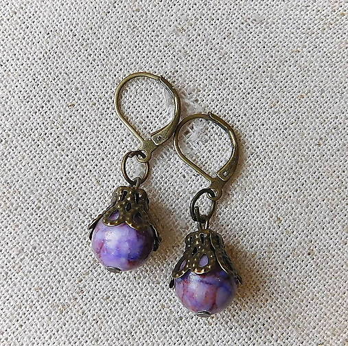 Náušnice - howlit vintage náušničky - 17414025_