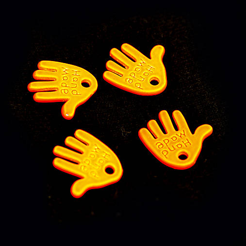 Komponenty - (2115) Handmade ruka, 14x10 mm - 1 ks - 17413894_