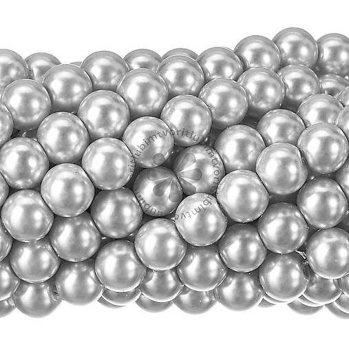 Korálky - (0550) Sklenené perly, 8 mm - 10 ks - 17413928_