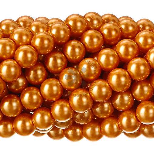 Korálky - (3169) Sklenené perly, 8 mm - 10 ks - 17413929_