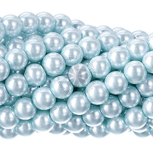 Korálky - (3171) Sklenené perly, 8 mm - 10 ks - 17413932_