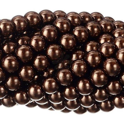 Korálky - (3172) Sklenené perly, 8 mm - 10 ks - 17413938_