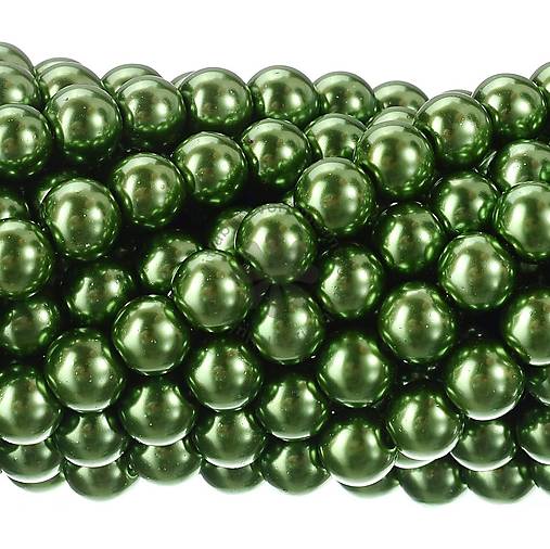 Korálky - (3174) Sklenené perly, 8 mm - 10 ks - 17413944_