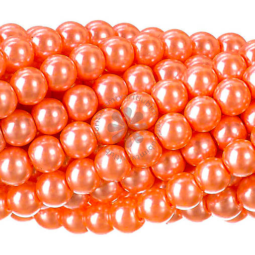 Korálky - (3175) Sklenené perly, 8 mm - 10 ks - 17413945_