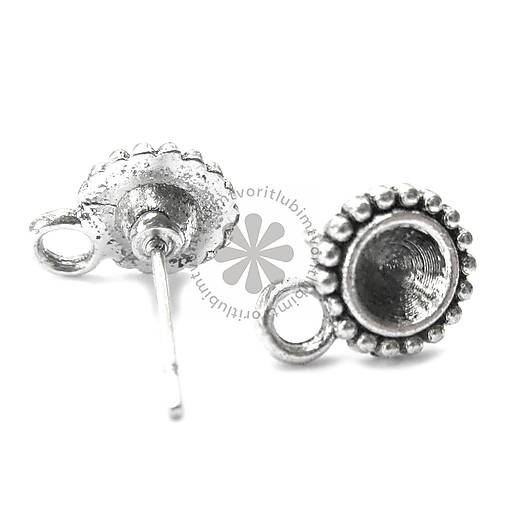 Komponenty - (0976) Ozdobná puzetka, 12x9 mm - 1 pár - 17414367_