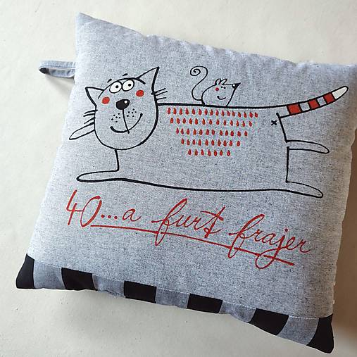 Úžitkový textil - 40 ... A FURT FRAJER - polštář - 17412509_