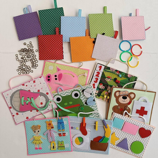 Hračky - Quiet book karty na želanie - 17414301_