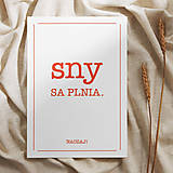 Grafika - Plagát - Sny sa plnia. Naozaj! - 17412506_