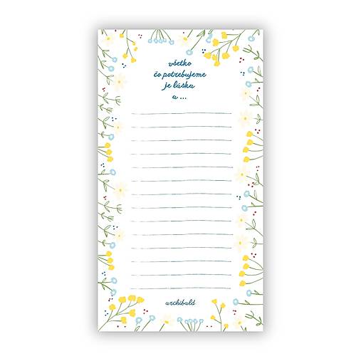 Papiernictvo - Magnetický trhací blok – Všetko, čo potrebujeme, je láska a... - 17412532_