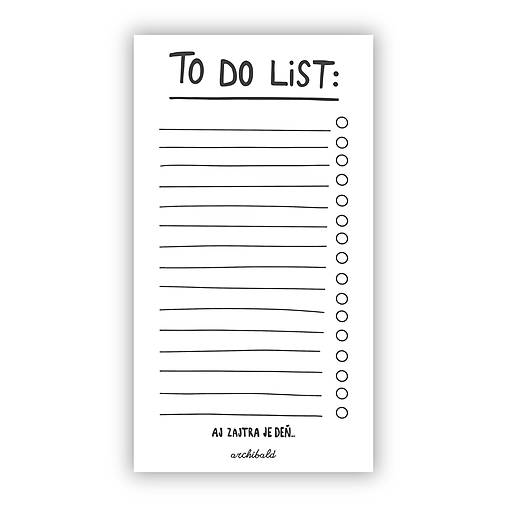 Papiernictvo - To do list – Aj zajtra je deň - 17412543_