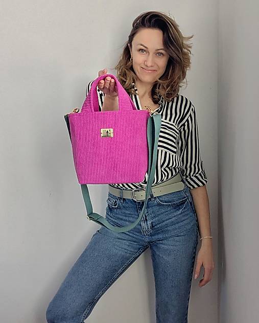 Kabelka  L I N A - cyklamenová