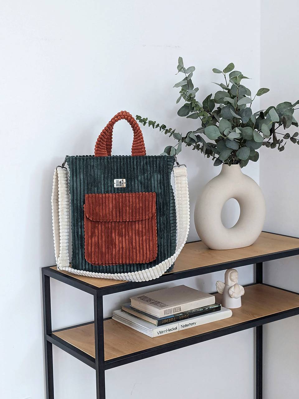 Menčestrová kabelka  M A R I - zelenotehlová