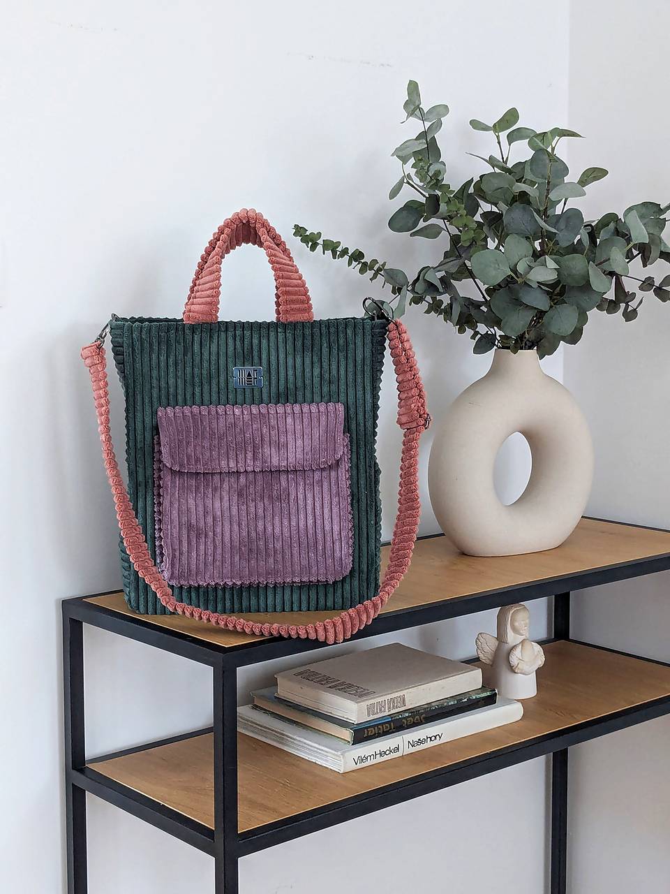 Menčestrová kabelka  M A R I - zelenoružová