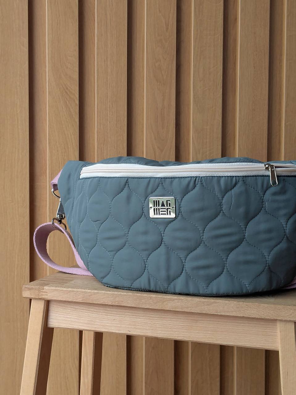 Prešívaná ľadvinka - zelená