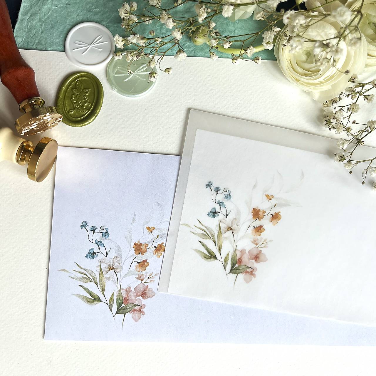 darčeková / gratulačná / svadobná obálka DL Kytica I