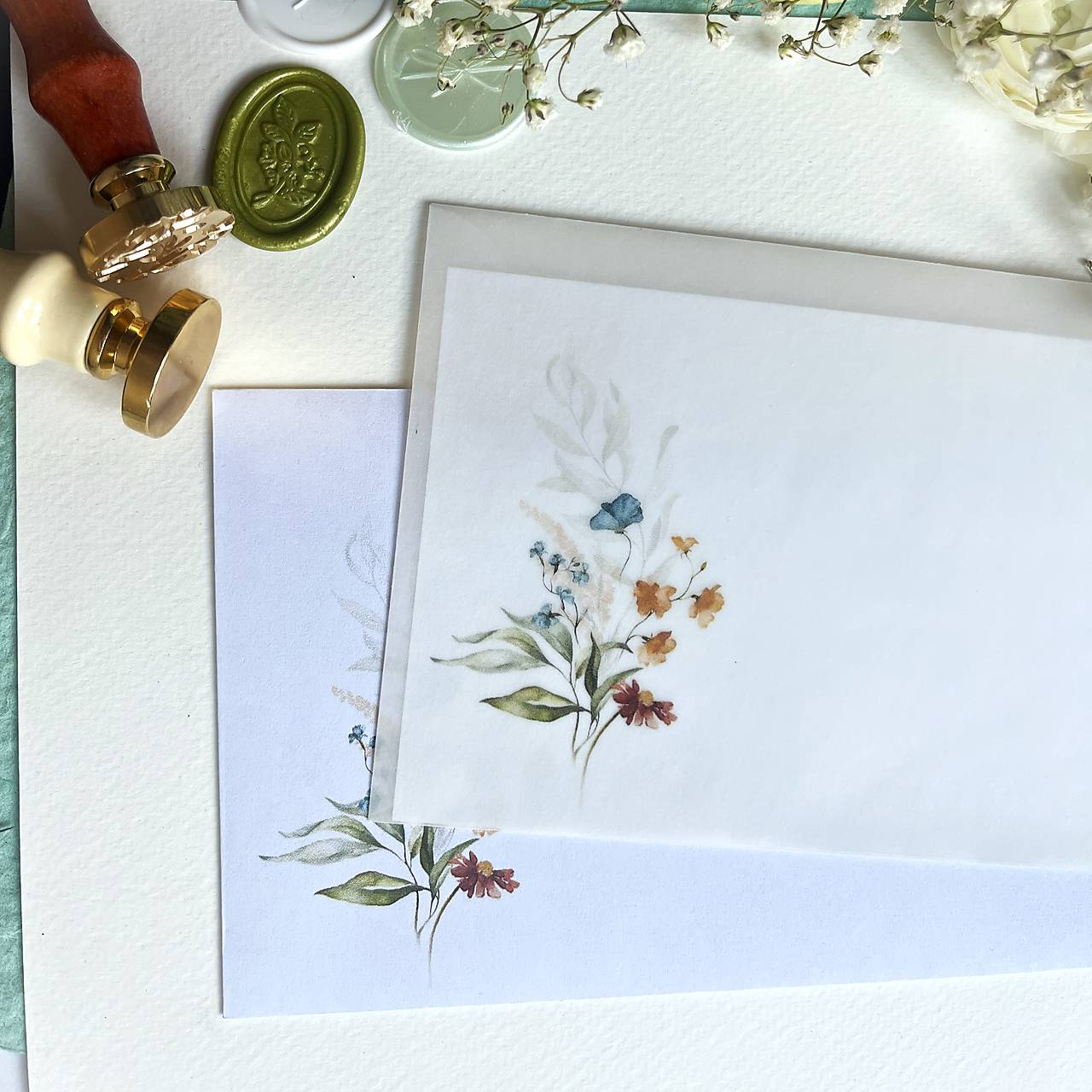 darčeková / gratulačná / svadobná obálka DL Kytica II